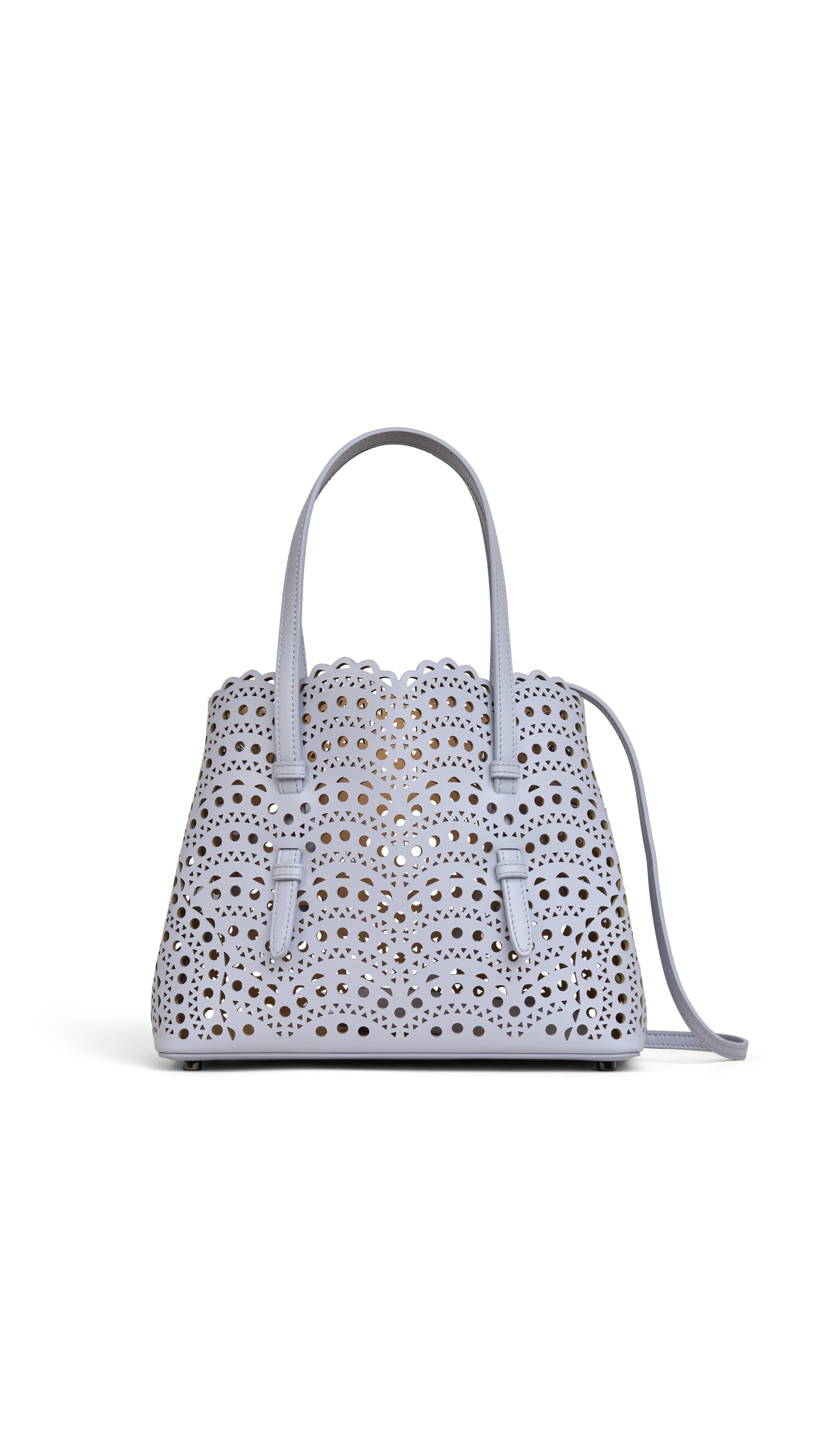 ALAÏA LAVENDER BLUE 2 MINA 25 BAG IN PERFORATED VIENNE CALFSKIN