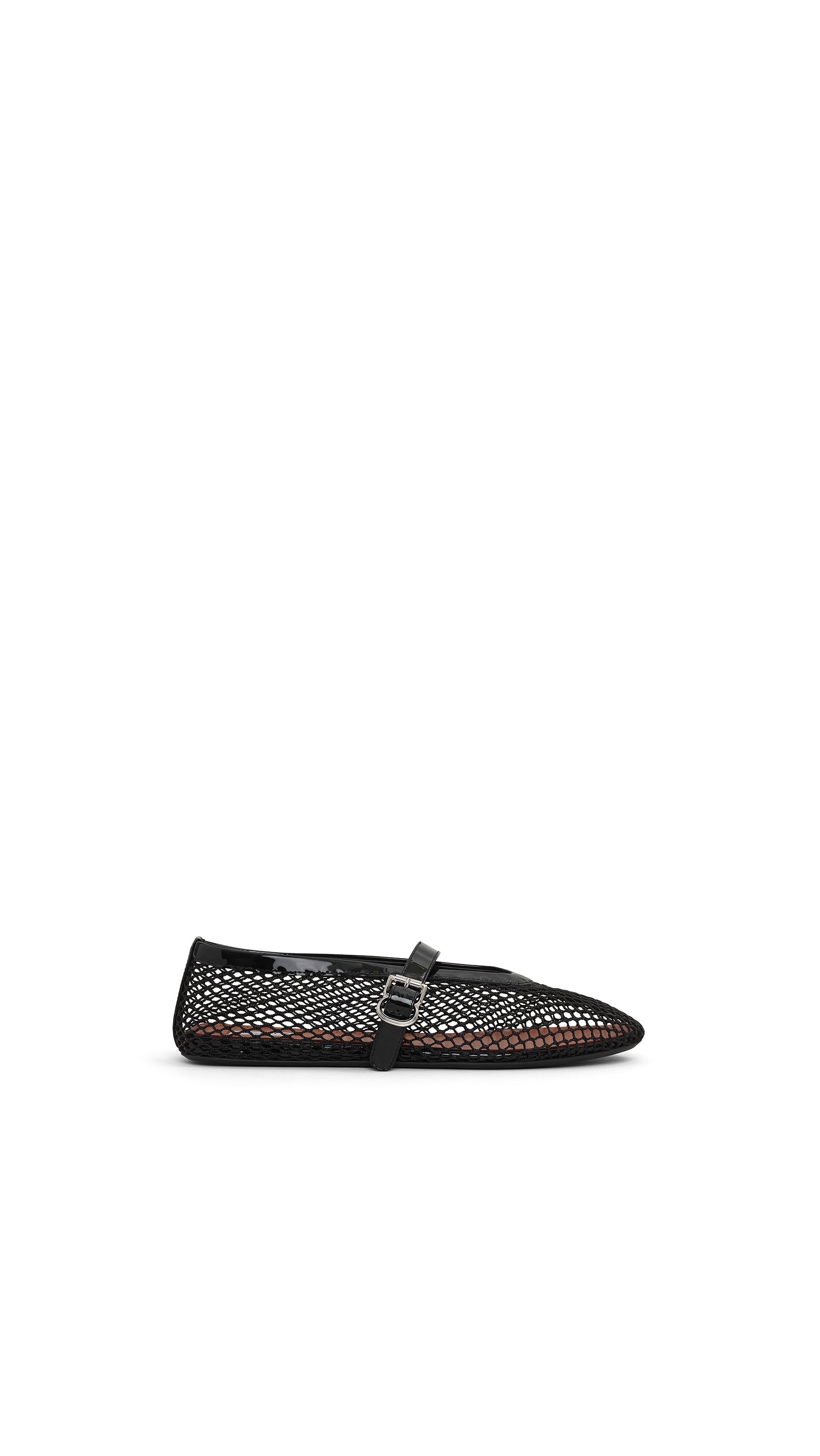 ALAIA シューズ ALAÏA フィッシュネット フラットバレエシューズ ブラック | ALAÏA JP