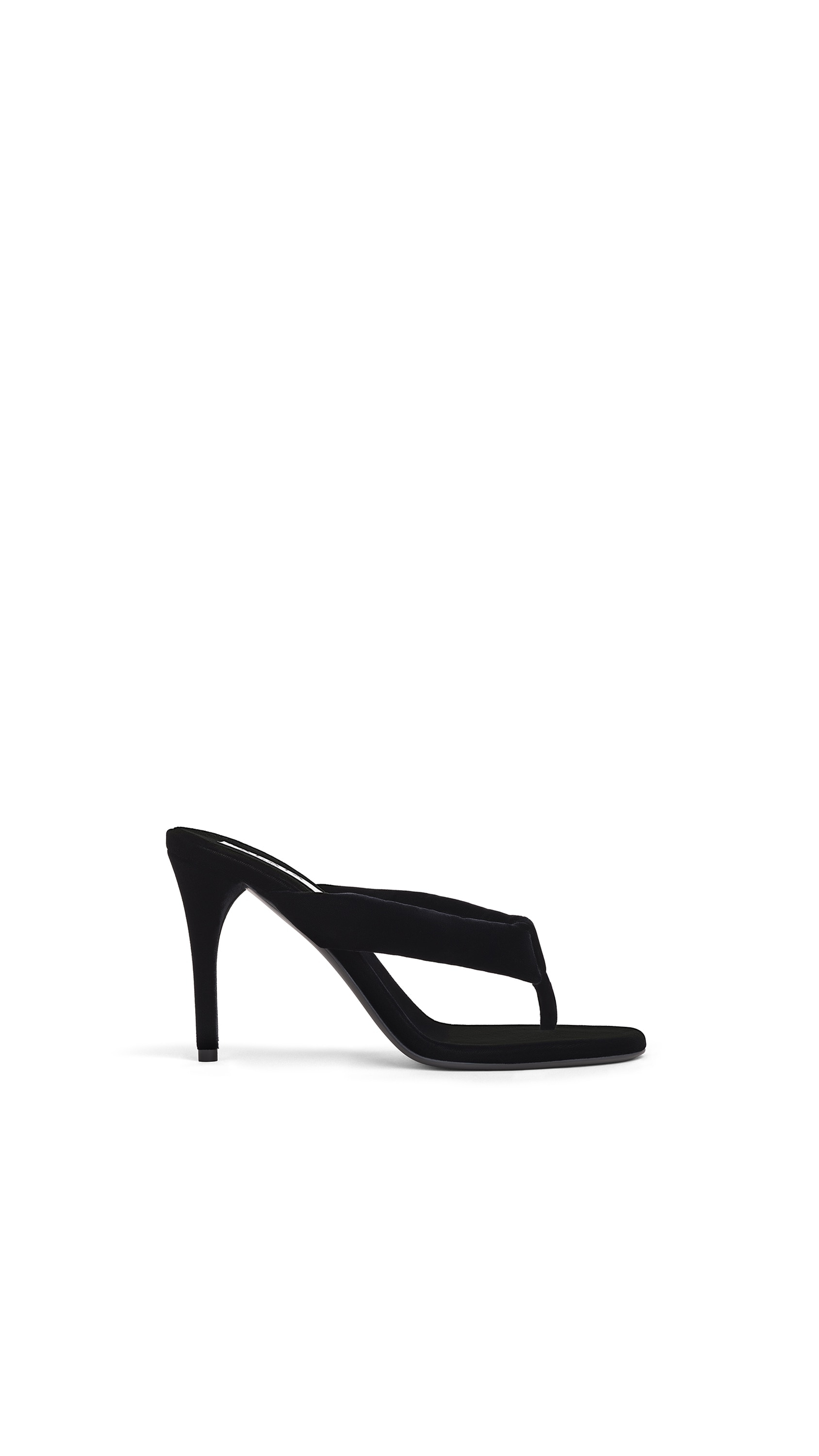 HEEL THONG MULES IN VELVET