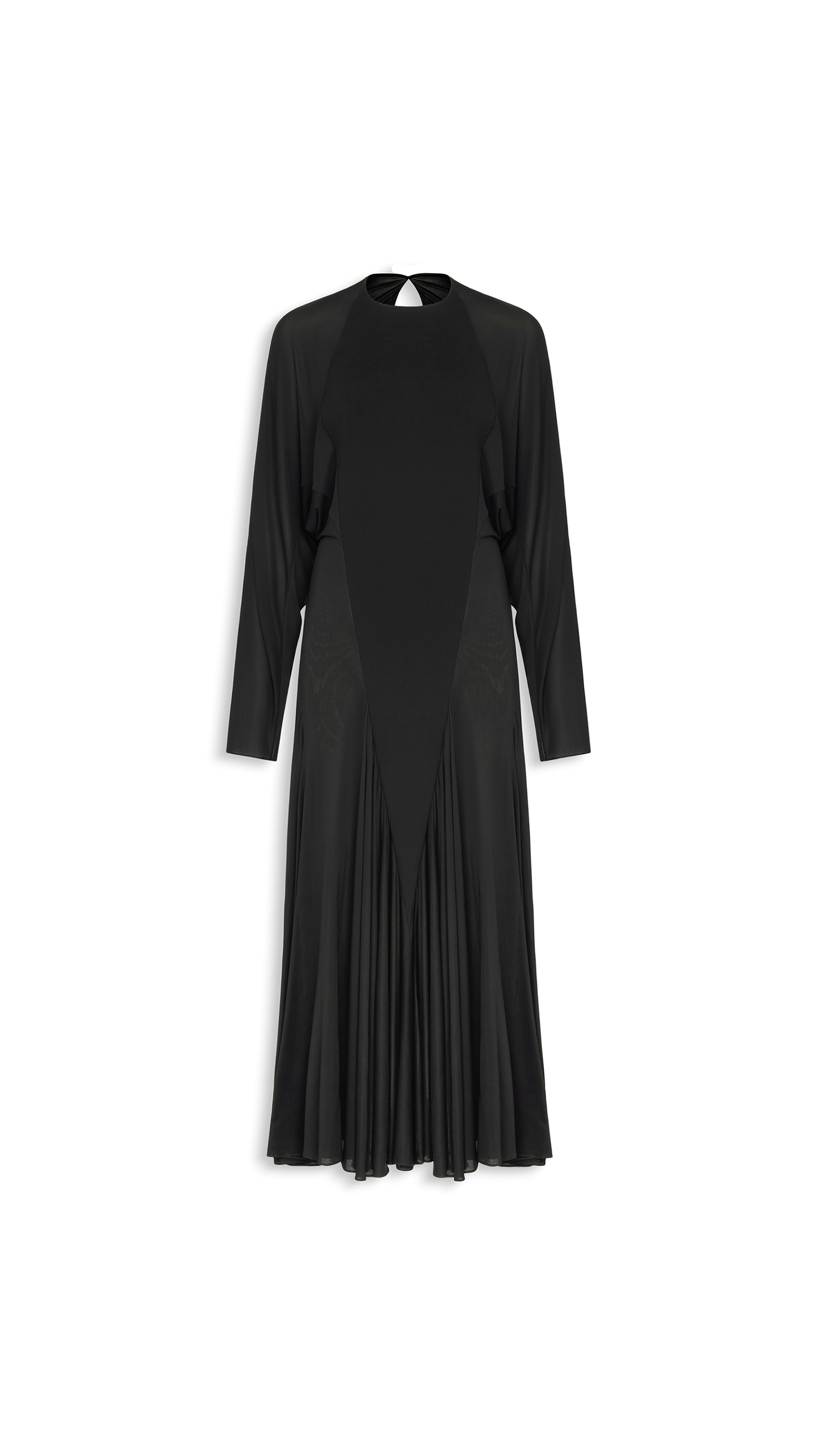 ALAÏA BLACK FLUID JERSEY DRESS | ALAÏA US