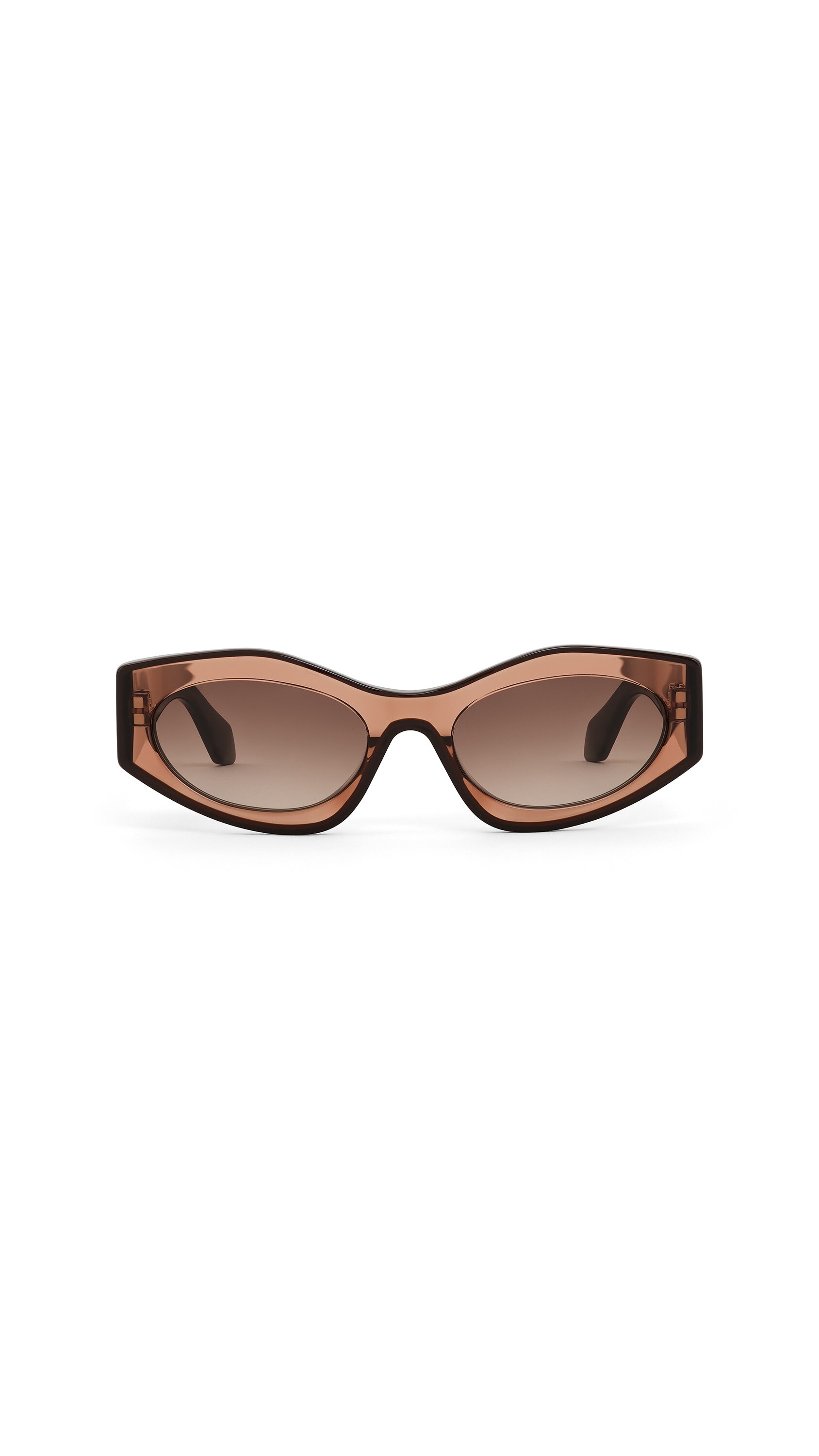 ALAÏA TRANSPARENT BROWN CAT EYES SUNGLASSES | ALAÏA US