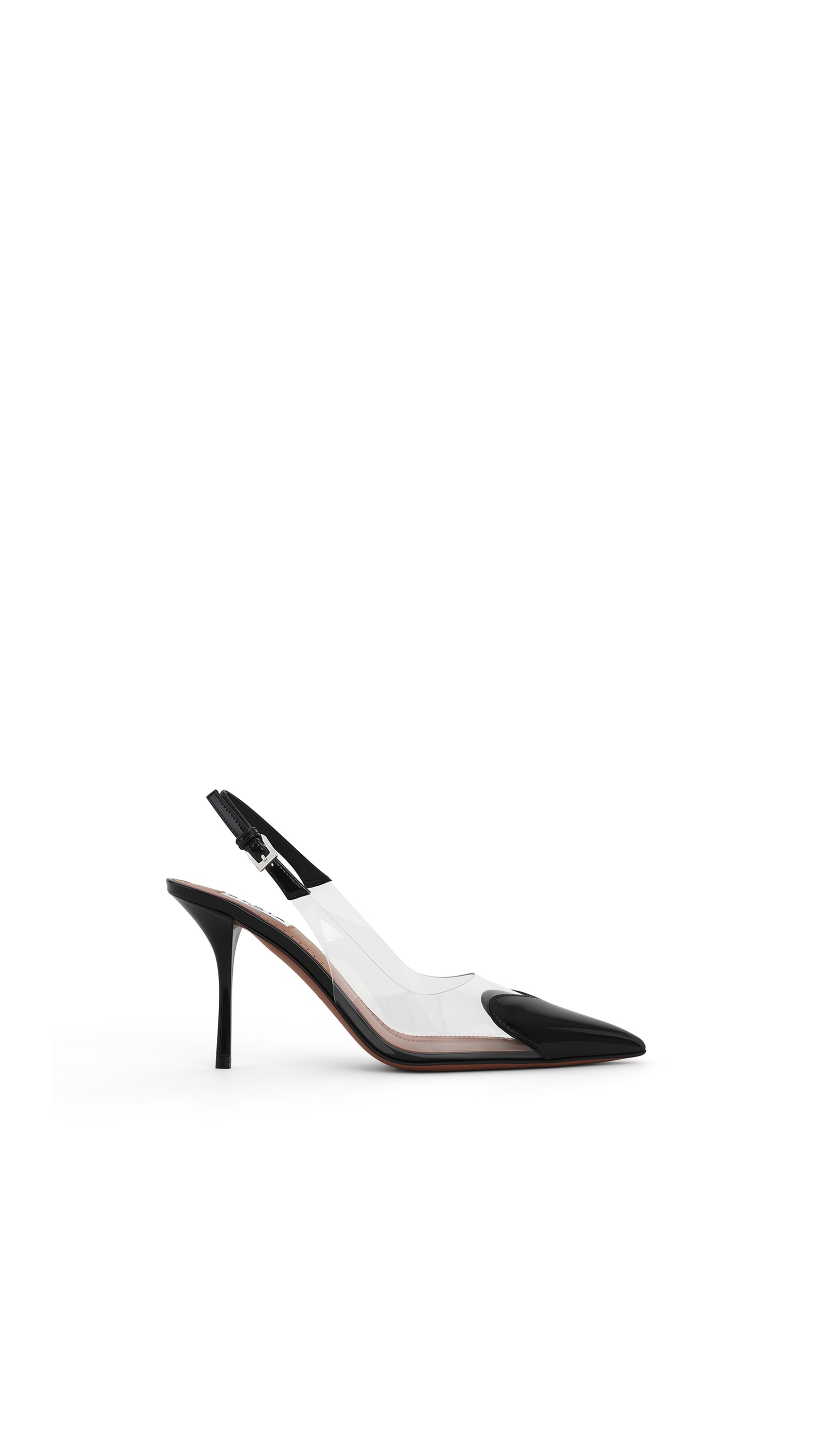 ALAÏA BLACK LE CŒUR SLINGBACKS IN PATENT LEATHER | ALAÏA US