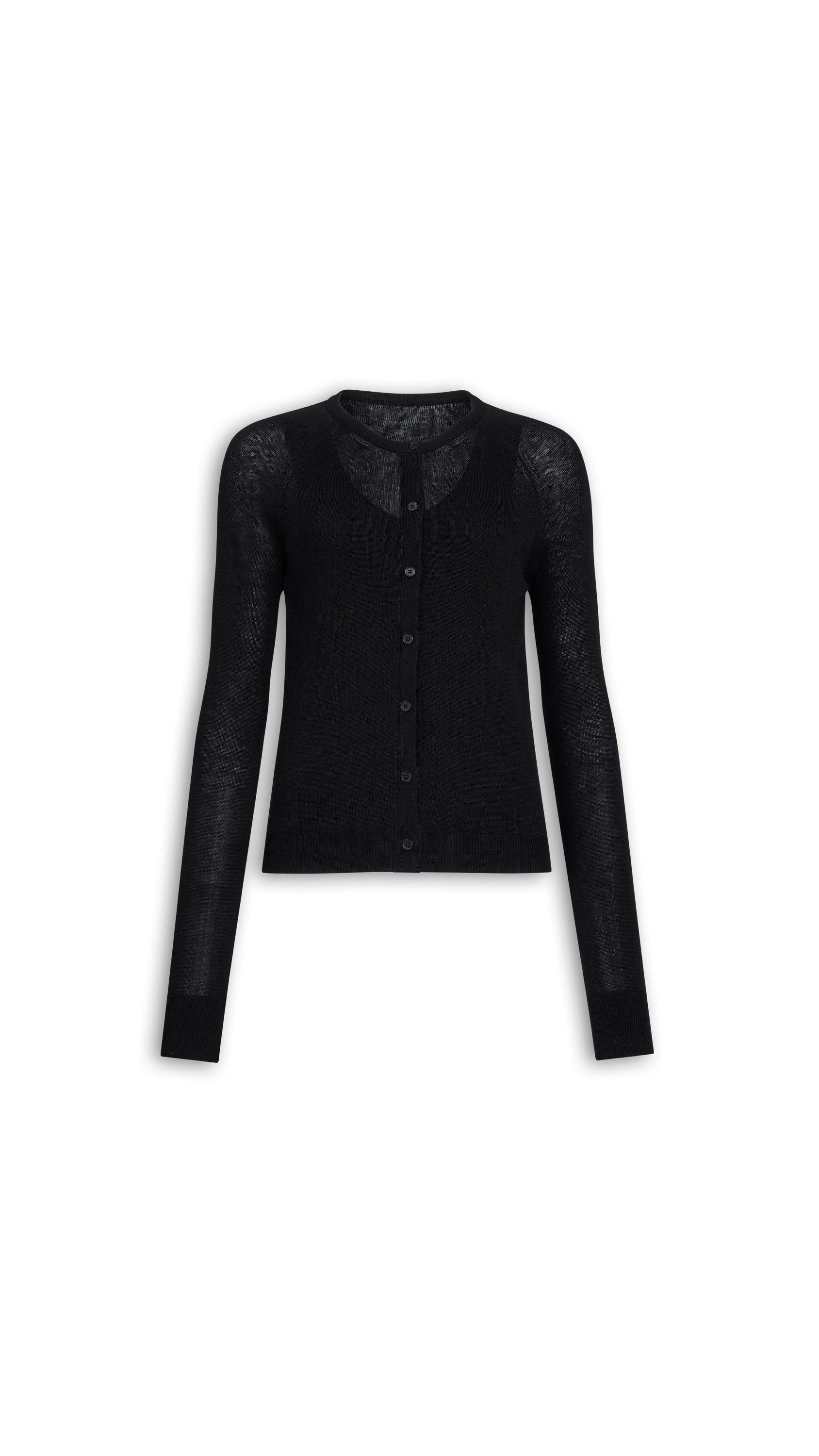 LAYER WOOL CARDIGAN
