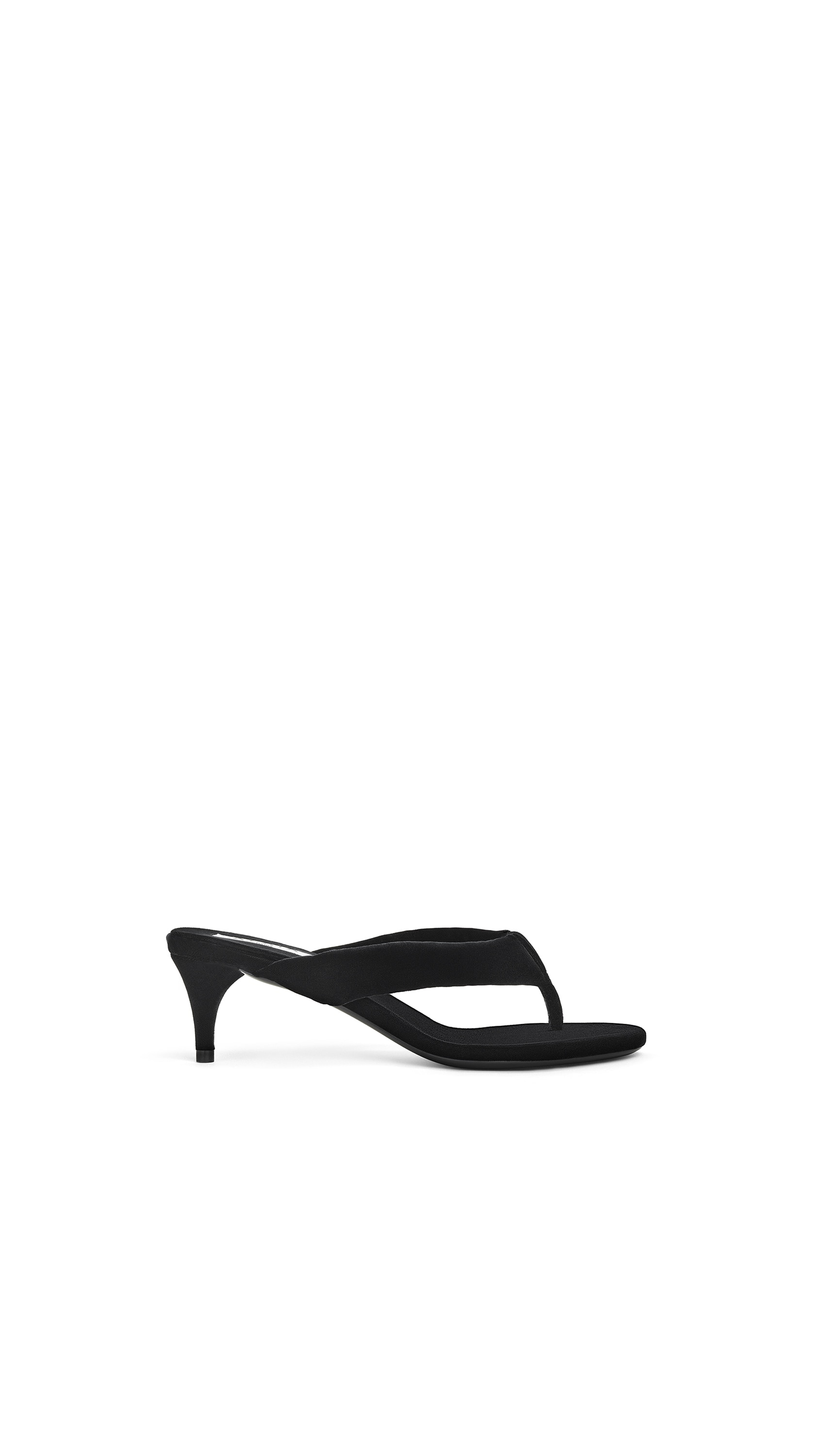 HEEL THONG MULES IN VELVET