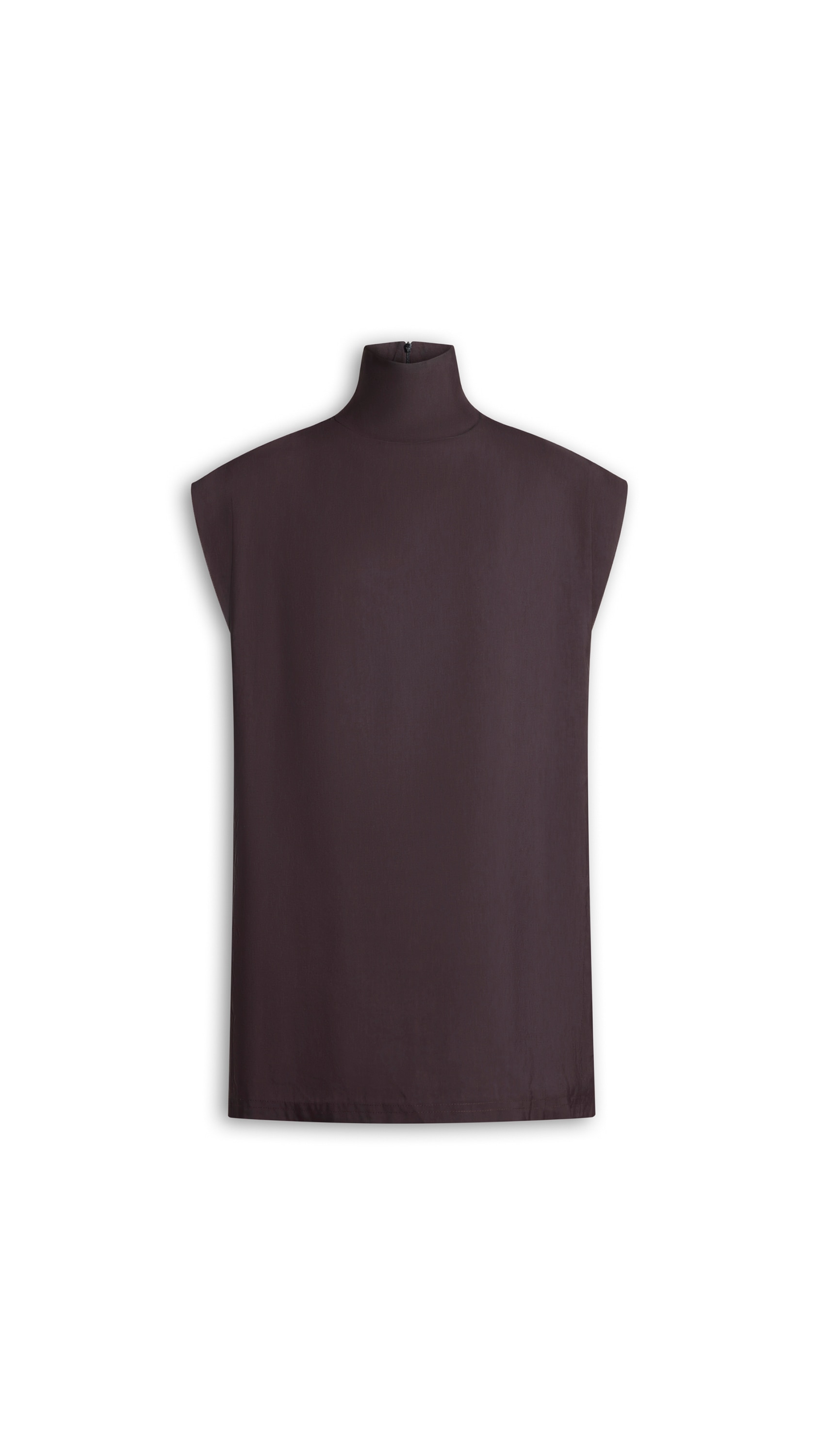 POPLIN HIGH NECK TOP